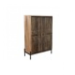 Шкаф Home ESPRIT Черен Златен Естествен Дървен 85 x 38 x 134 cm - Home esprit