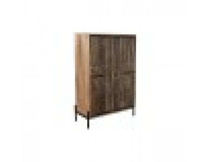 Шкаф Home ESPRIT Черен Златен Естествен Дървен 85 x 38 x 134 cm