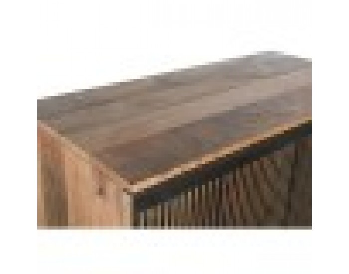 Шкаф Home ESPRIT Черен Златен Естествен Дървен 85 x 38 x 134 cm