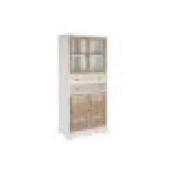 Шкаф DKD Home Decor, Ела, Кристал, Естествен, Бял, 86 x 40 x 180 cm, 80 x 42 x 180 cm - Corpuri, vitrine, biblioteci modulare