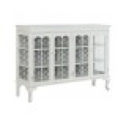 Бюфет DKD Home Decor Бял Кристал Ела 142,5 x 40,5 x 101,5 cm - Corpuri, vitrine, biblioteci modulare