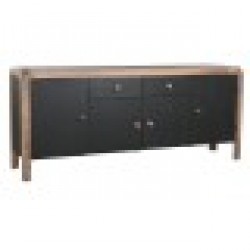 Бюфет DKD Home Decor 177 x 38 x 75 cm Естествен Черен Дървен - Corpuri, vitrine, biblioteci modulare