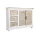 Бюфет DKD Home Decor Естествен Бял Дърво манго (122 x 25 x 91 cm)