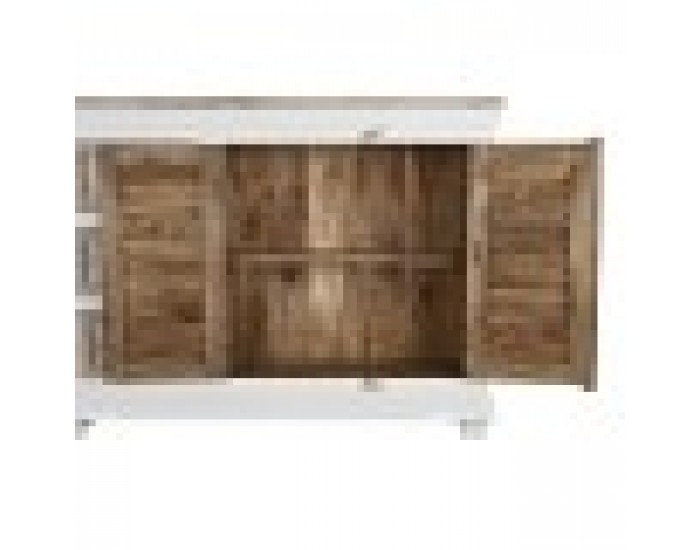 Бюфет DKD Home Decor Естествен Бял Дърво манго (122 x 25 x 91 cm)
