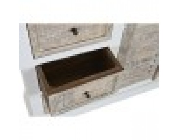 Бюфет DKD Home Decor Естествен Бял Дърво манго (122 x 25 x 91 cm)