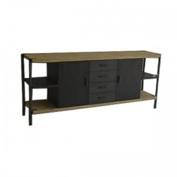 Бюфет Home ESPRIT Метал Ела 186 x 45 x 80 cm - Corpuri, vitrine, biblioteci modulare