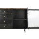 Бюфет DKD Home Decor Естествен Черен Златен Метал Дърво манго
