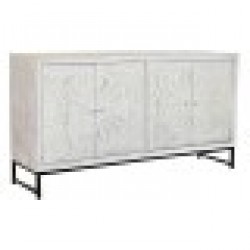 Бюфет DKD Home Decor Бял Метал Дърво манго 150 x 38 x 80 cm - Corpuri, vitrine, biblioteci modulare