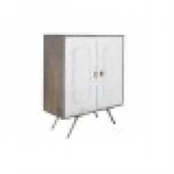Скрин DKD Home Decor, Сив, Златен, Бял, Месинг, Дърво манго, 93 x 41 x 114 cm - Corpuri, vitrine, biblioteci modulare