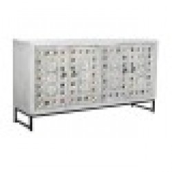 Бюфет DKD Home Decor Керамика Сив Бял Дърво манго (150 x 38 x 80 cm) - Corpuri, vitrine, biblioteci modulare