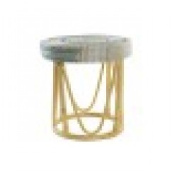 Помощна мебел DKD Home Decor Естествен цвят тюркоаз Бял Pатан Тропически Морска трева (41 x 41 x 42 cm) - Taburete