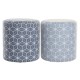 Cтепенки DKD Home Decor 31 x 31 x 33 cm Син Небесно синьо Бор Геометричен Средиземноморско (2 броя)