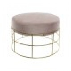 Cтепенки DKD Home Decor Златен Метал полиестер Светло розово (60 x 60 x 37.5 cm) - Taburete