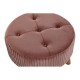 Помощна мебел DKD Home Decor Естествен Дървен Кадифе Светло розово (61 x 61 x 38 cm)