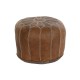 Помощна мебел DKD Home Decor Кафяв Кожа (48 x 48 x 35 cm)
