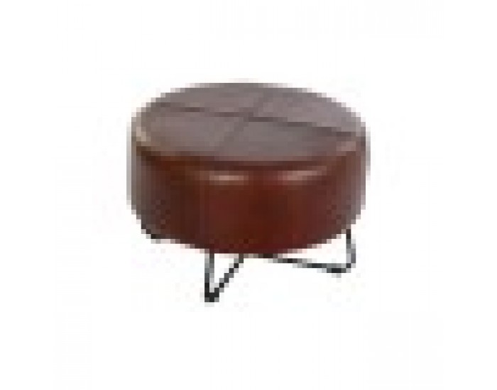 Cтепенки DKD Home Decor Черен Метал Кафяв Кожа (55 x 55 x 37 cm)