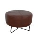 Cтепенки DKD Home Decor Черен Метал Кафяв Кожа (55 x 55 x 37 cm)