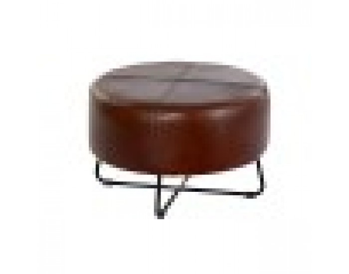 Cтепенки DKD Home Decor Черен Метал Кафяв Кожа (55 x 55 x 37 cm)