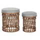 Cтепенки DKD Home Decor 40 x 40 x 48 cm Сив Кафяв Бамбук Тропически