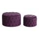 Cтепенки DKD Home Decor Лилав полиестер Бургундия Дървен MDF (70 x 70 x 42 cm)