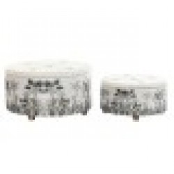 Cтепенки DKD Home Decor Бежов полиестер MDF Зелен Тропически (80 x 80 x 43 cm) - Mobilier tapițat