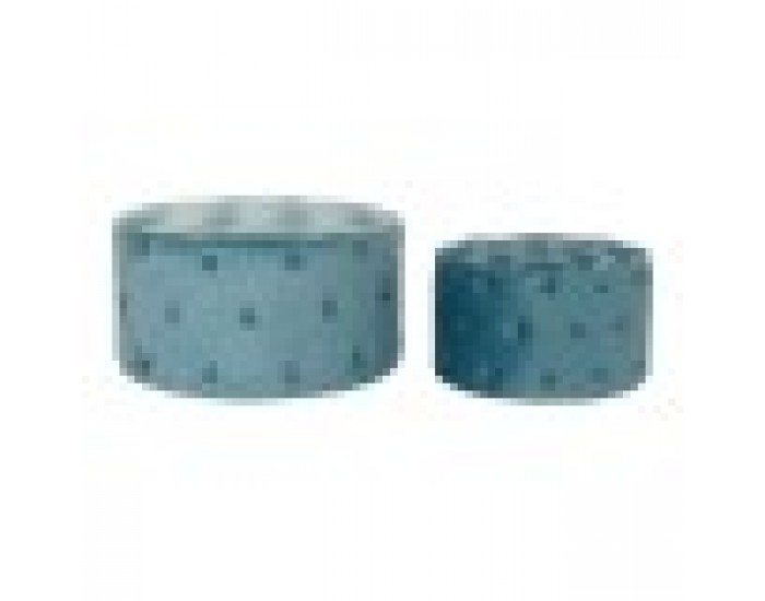 Cтепенки DKD Home Decor Син Модерен Velvet Дървен MDF (2 pcs)