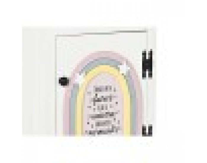 Нощно шкафче DKD Home Decor Детски Сив Розов Бял Жълт (40 x 29 x 73,5 cm)