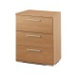 Нощно шкафче Alexandra House Living Черешово дърво Метал Дървен MDP 41 x 62 x 35 cm 3 чекмеджета - Alexandra house living