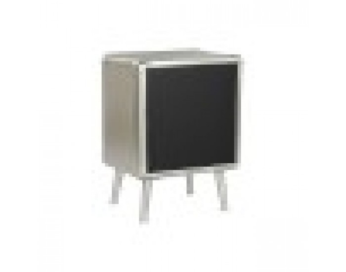 Нощно шкафче Home ESPRIT Сребрист Метал Дървен MDF 46 x 39 x 63 cm