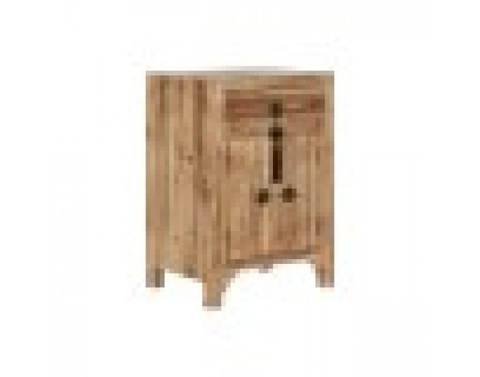 Нощно шкафче Home ESPRIT Черен Естествен Cмърч Дървен MDF 45 x 34 x 66 cm