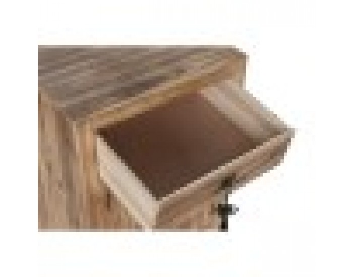 Нощно шкафче Home ESPRIT Черен Естествен Cмърч Дървен MDF 45 x 34 x 66 cm