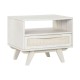 Нощно шкафче Home ESPRIT Бял Pатан Дърво манго 55 x 35 x 45 cm