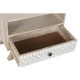 Нощно шкафче DKD Home Decor Бял Естествен Дърво манго 55 x 35 x 45 cm