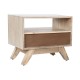 Нощно шкафче DKD Home Decor Бял Естествен Дърво манго 55 x 35 x 45 cm