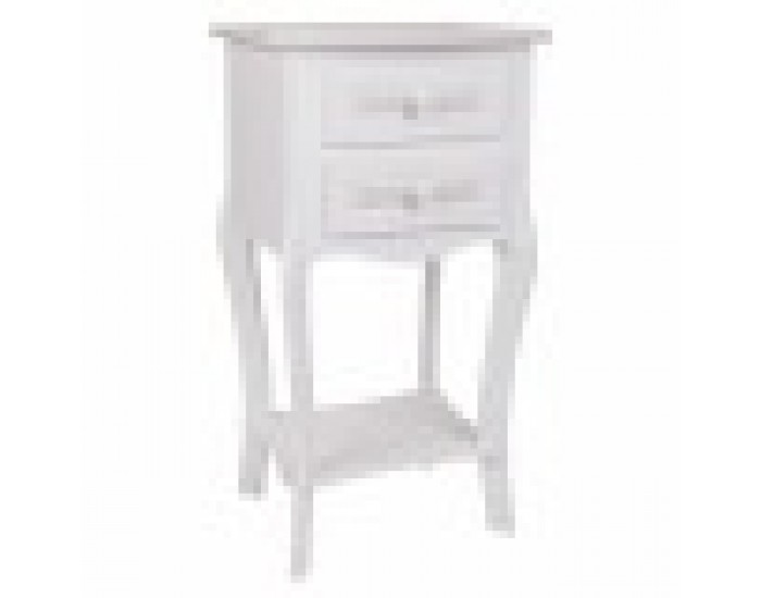 Нощно шкафче Alexandra House Living Бял 31 x 71 x 38 cm