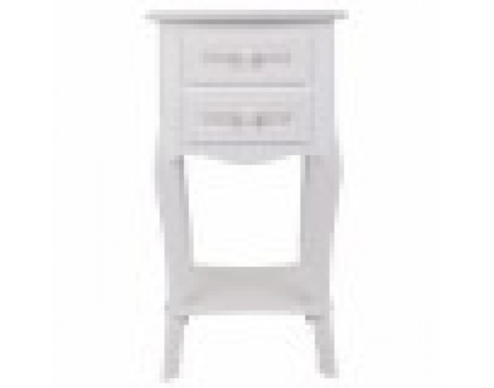 Нощно шкафче Alexandra House Living Бял 31 x 71 x 38 cm