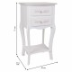 Нощно шкафче Alexandra House Living Бял 31 x 71 x 38 cm