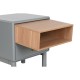 Нощно шкафче Home ESPRIT Син Сив Естествен Дървен MDF 48 x 40 x 55 cm