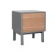 Нощно шкафче Home ESPRIT Син Сив Естествен Дървен MDF 48 x 40 x 55 cm