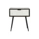 Нощно шкафче DKD Home Decor 45 x 38 x 50 cm Черен Метал Бял Дърво манго Wengue