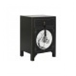 Нощно шкафче DKD Home Decor Бял Черен Златен Ела Дървен MDF 45 x 36 x 66 cm - Noptiere