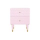 Нощно шкафче DKD Home Decor Метал Дърво манго (52 x 42 x 65 cm)