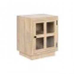 Нощно шкафче Home ESPRIT Естествен Кристал Дърво манго 45 x 35 x 57 cm - Noptiere