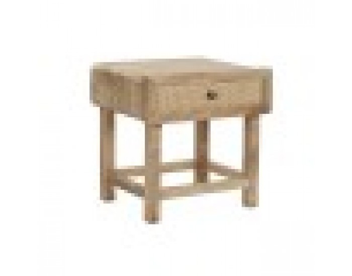 Нощно шкафче DKD Home Decor Кафяв Естествен Дърво манго 50 x 40 x 50 cm