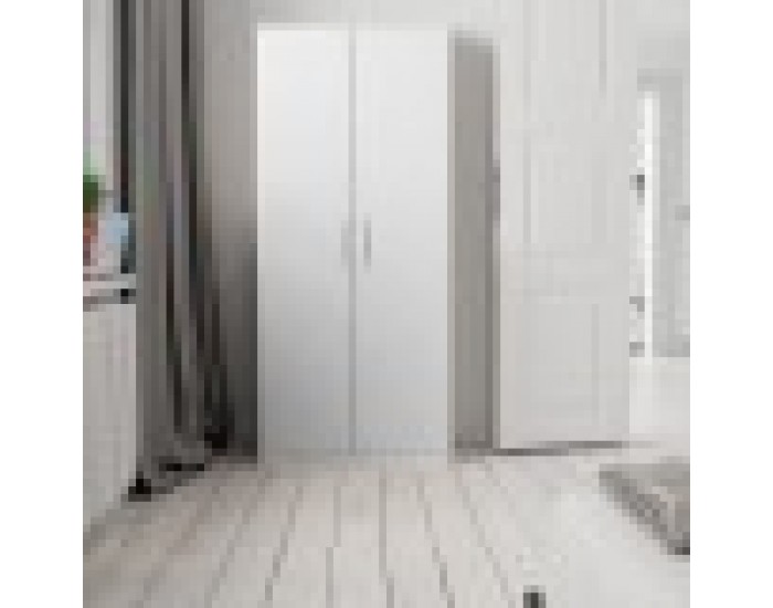 Шкаф за обувки Alexandra House Living Бял 59 x 171 x 35 cm 2 врати 7 Рафтове