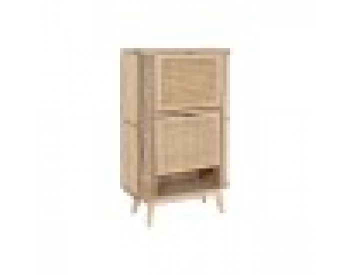 Шкаф за обувки Home ESPRIT Златен Естествен Pатан Cмърч Тропически 70 x 29 x 115 cm