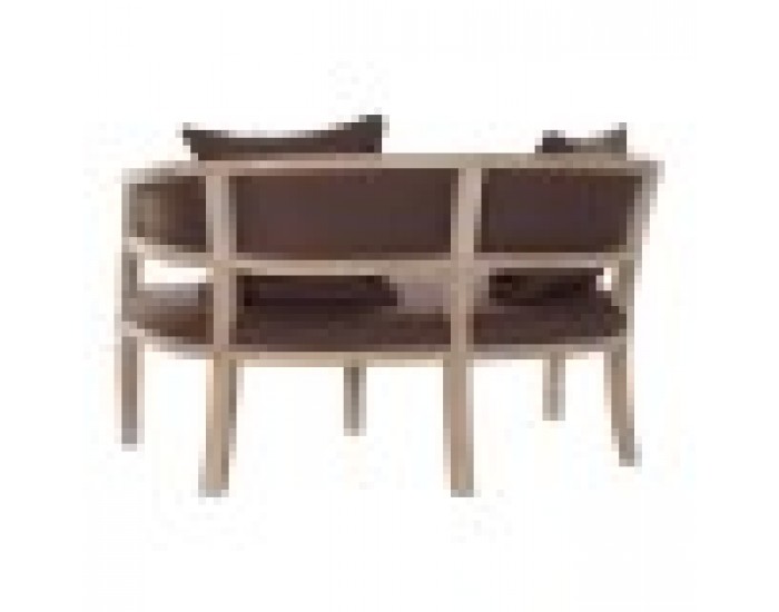 Фотьойл DKD Home Decor Кафяв лен каучук Традиционен (122 x 69 x 72 cm)