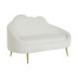 Фотьойл DKD Home Decor Бял Горчица Метал Облаци Scandi 155 x 75 x 92 cm - Canapele