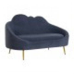 Фотьойл DKD Home Decor Син Златен Метал Облаци Scandi 155 x 75 x 92 cm - Canapele