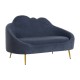 Фотьойл DKD Home Decor Син Златен Метал Облаци Scandi 155 x 75 x 92 cm